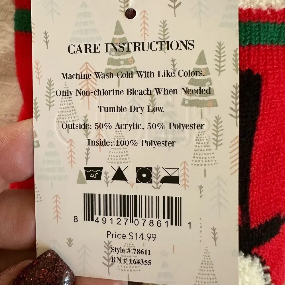 Slipper Socks Cozy Hub Christmas Collection Holiday Snowman Women’s Size 9-11